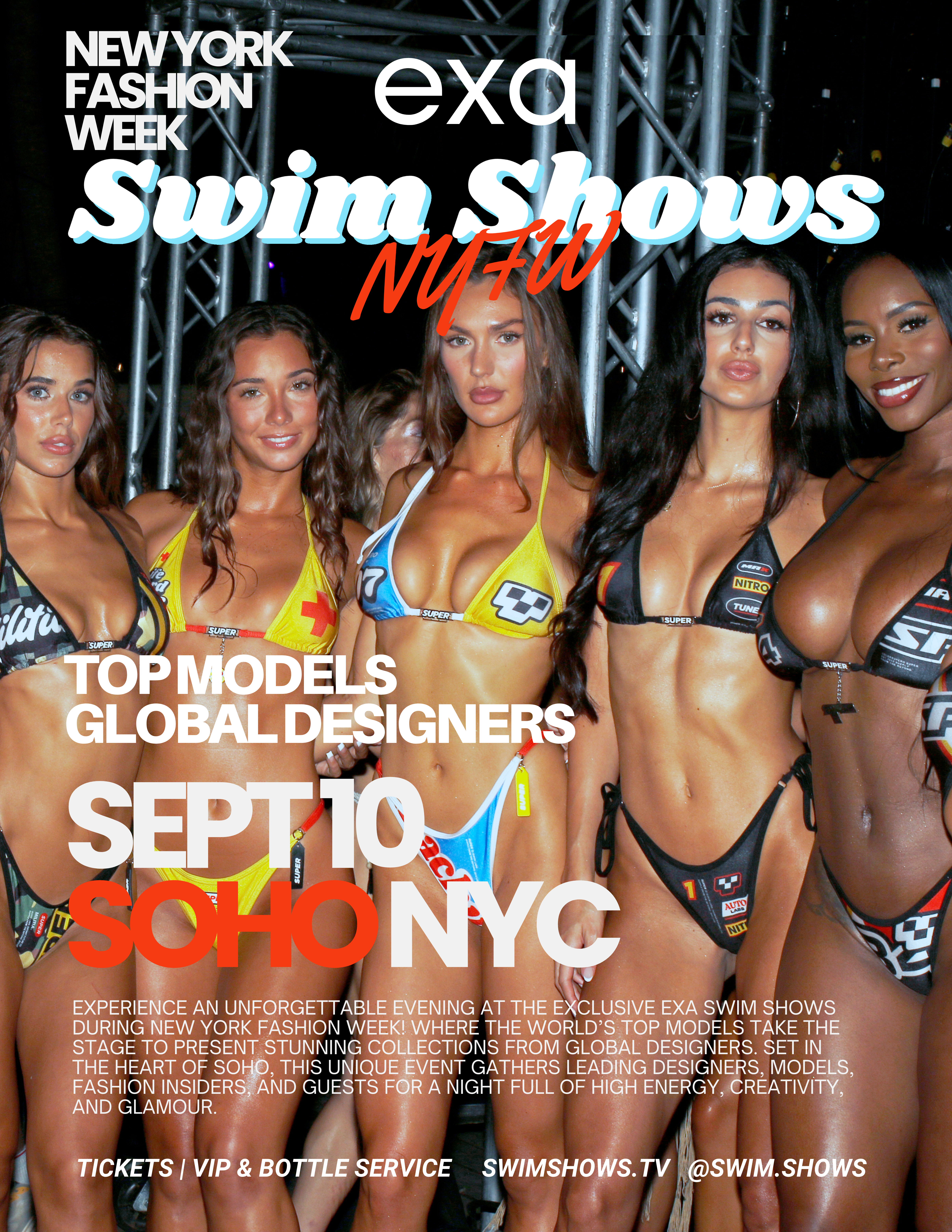 Swim Shows at New York Fashion Week - Models showcasing designer swimwear collections